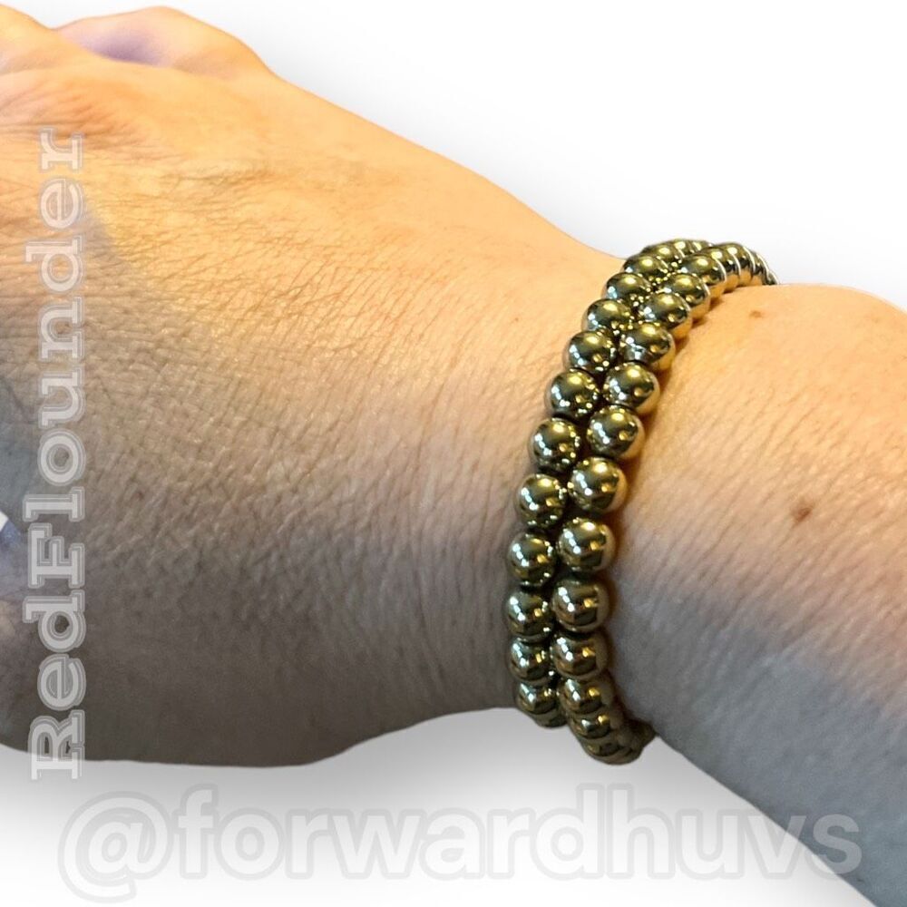 Bundle Sale 3 for $15 | Marlyn Schiff Gold Tone Stretch Bead Bracelets
